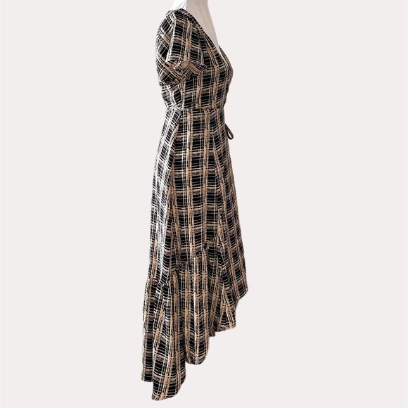 Urban Outfitters Black and White Plaid Midi Dress - Picture 7 of 13